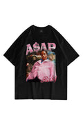Unisex Asap Rocky Siyah Tshirt