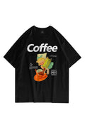 Unisex Coffee Siyah Tshirt