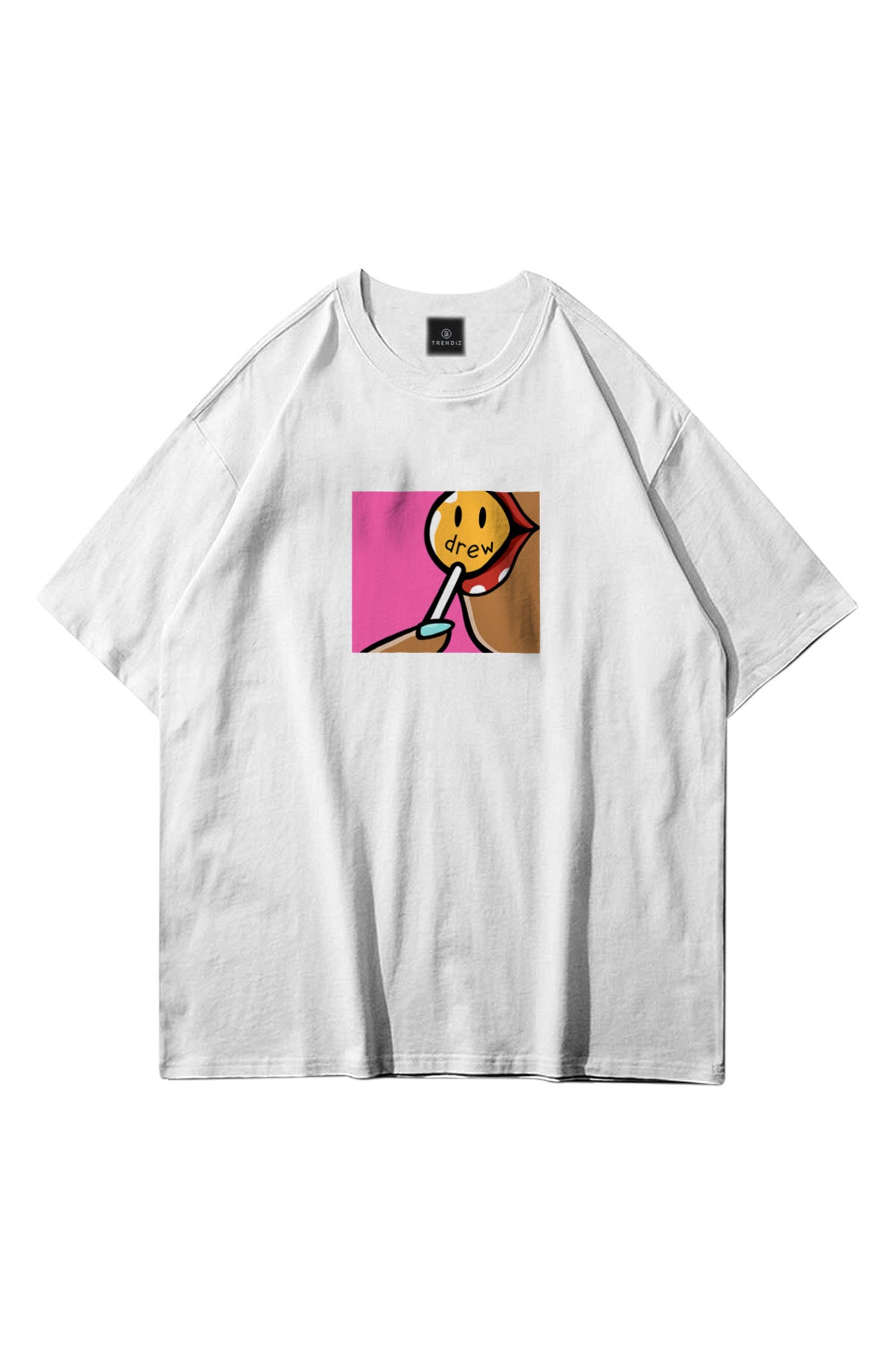 Unisex Drew Lolipop Beyaz Tshirt