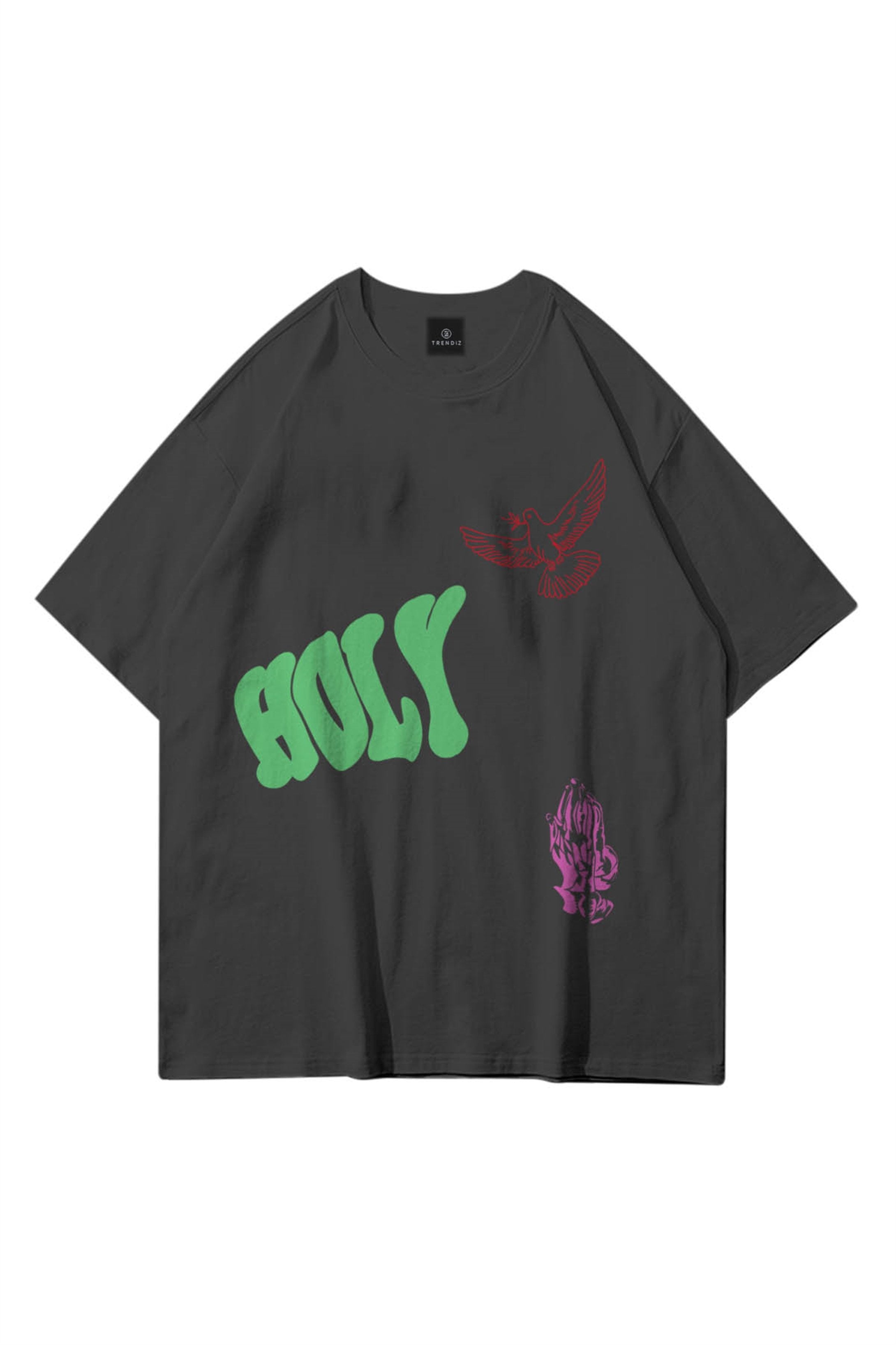 Unisex Holy Antrasit Tshirt