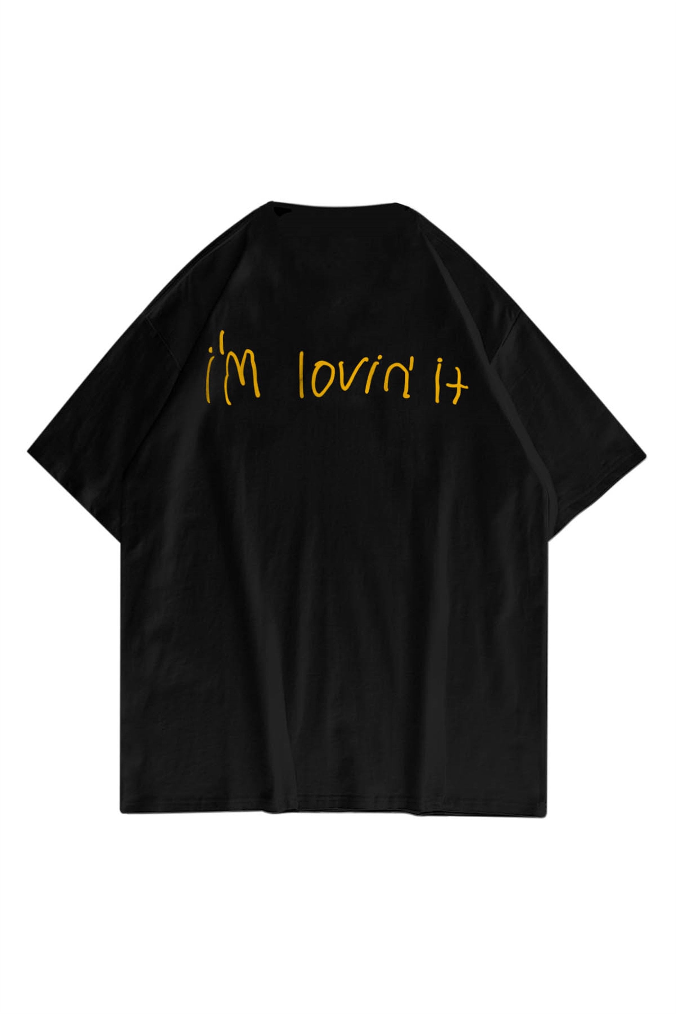 Unisex I'm Loving it Mc Siyah Tshirt