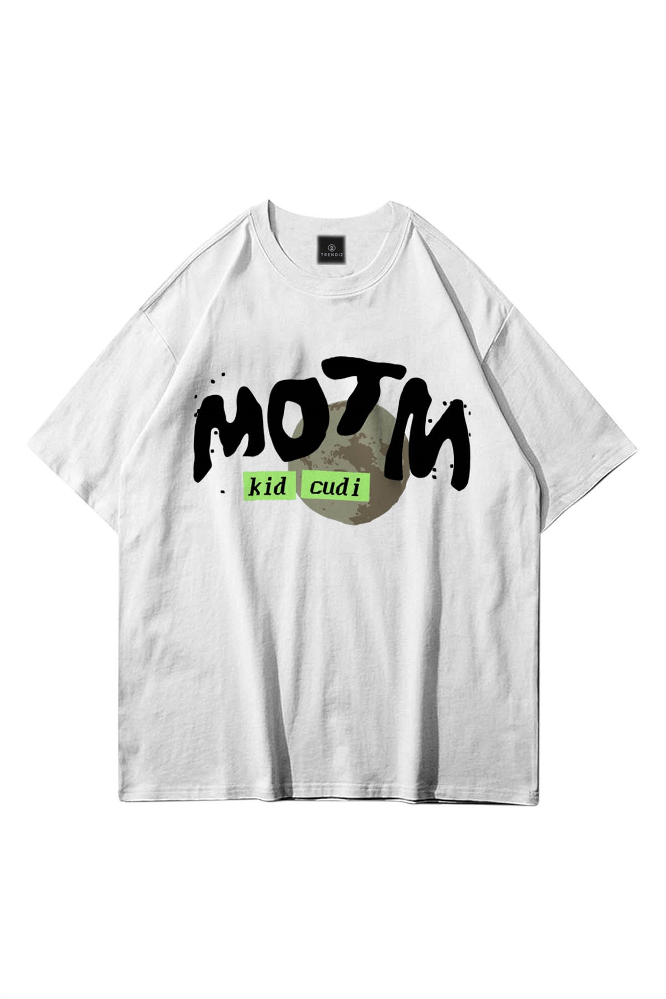 Unisex Kid Cudi Man of the Moon 3 Beyaz Tshirt