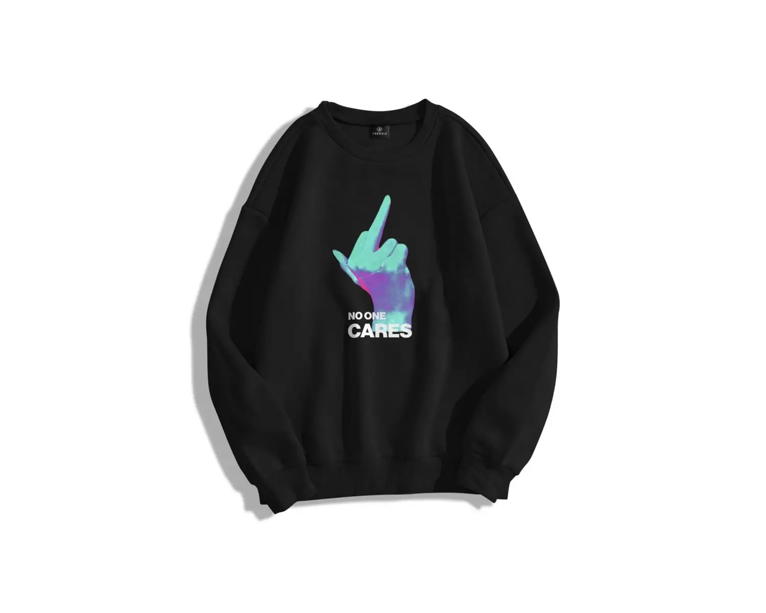 Unisex No One Cares Bisiklet Yaka Sweatshirt